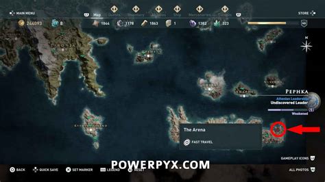 Assassin's Creed Odyssey Where to Find Arena Location