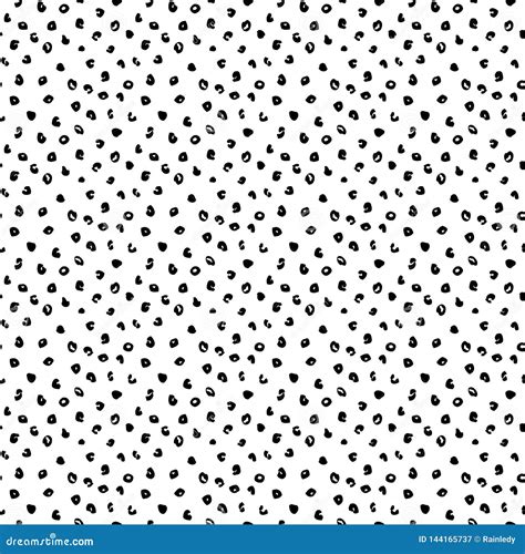 Spotted Seamless Pattern Vector Hand Drawn Background Stock Vector