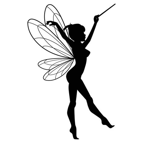 cute fairy silhouette illustration graphic 16268739 Vector Art at Vecteezy