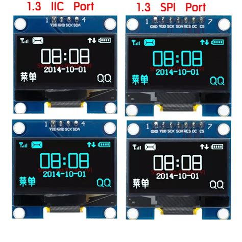 Inch Oled Display Module White Blue X Sh Spi Iic I C Port