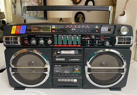 Rare Vintage Lasonic Trc 931 Ghetto Blaster Boombox For Parts Or Repair Turns On Ebay