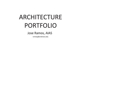 Jose Ramos Architectural Portfolio By Jose Ramos Issuu