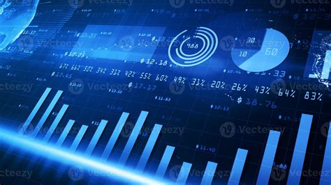 Digital Financial Chart Bars Financial Investment Trends Around The