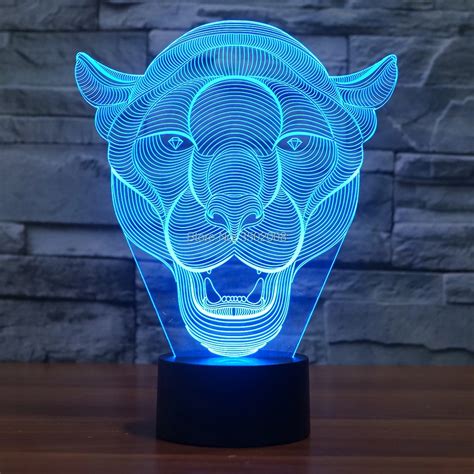 Unique Creative Animal Lion Head Shaped Colorful Led Night Light 7