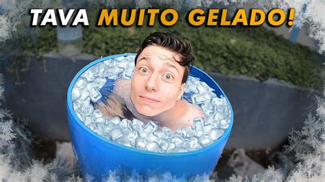 Entrei Em Uma Banheira De Gelo Pela Primeira Vez Youtube