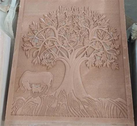 Jodhpur Polished Tree Sandstone Carvings For Cladding Thickness 28mm