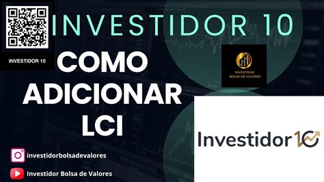 Como Adicionar Lci No Investidor Letra Cr Dito Imobili Rio Lci