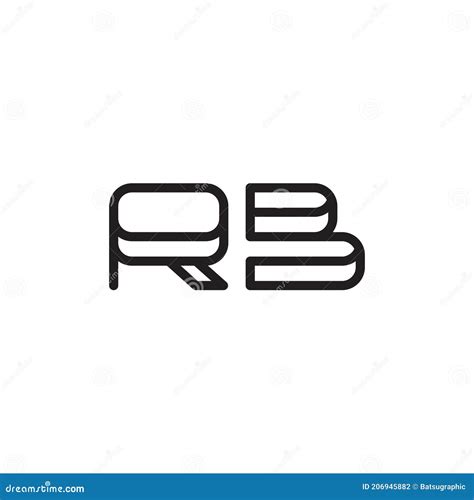 Icono Del Logotipo Del Vector De Letra Inicial De Rb Ilustración Del