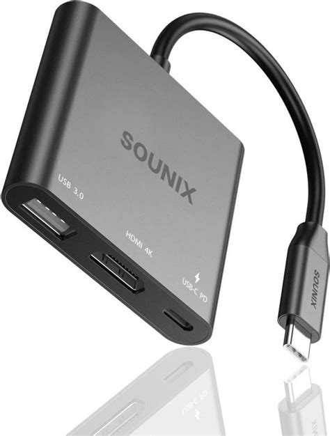 Sounix Usb C Naar Hdmi Usb C Hub Usb 30 5gbps Usb C Opladen