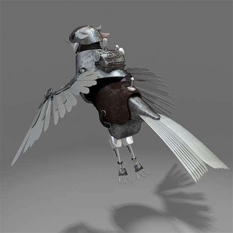 Mechanical Bird Steampunk 3D Model 52 Obj Fbx 3ds Unknown Max