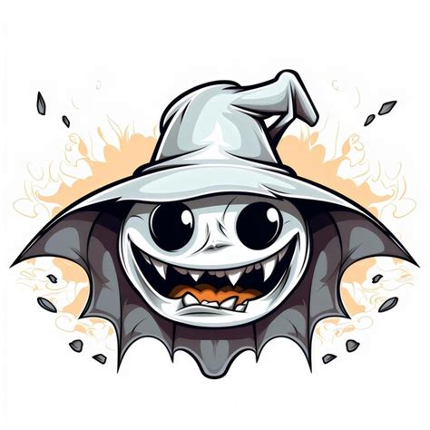 Premium AI Image | Black and white cute ghost for halloween