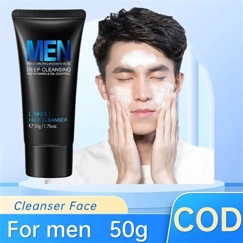 Cod Men Facial Cleanser Face Washing Moisturizing Man Skin Care Oil Control Blackhead Remove