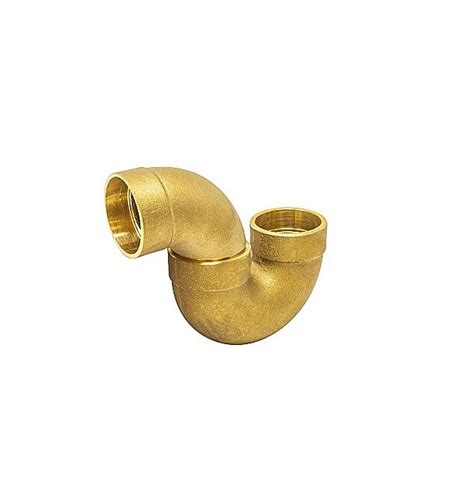 2 DWV CAST BRASS P TRAP EZ Fluid Plumbing Products Inc