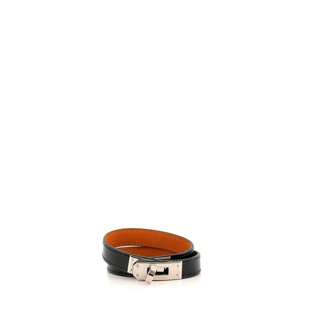 Bijoux Bracelet Hermès Kelly Noir Doccasion Monogram Paris