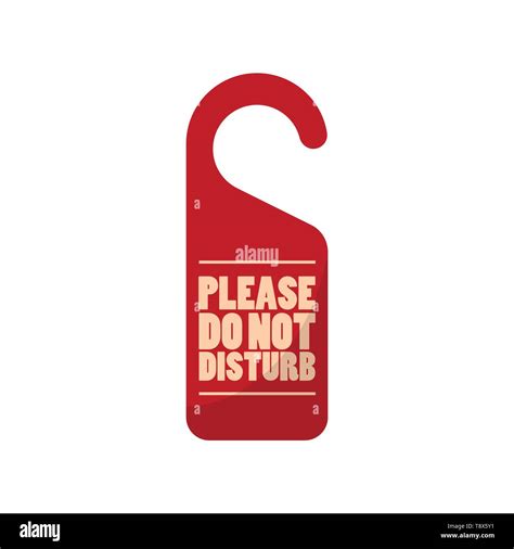 Please Do Not Disturb Door Tag Icon Vector Illustration Stock Vector