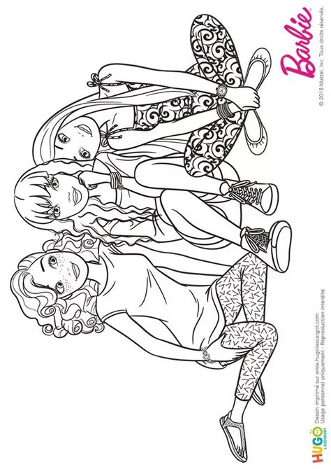 Barbie And Her Friends Coloring Pages