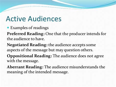 Lesson 4 Media Audiences