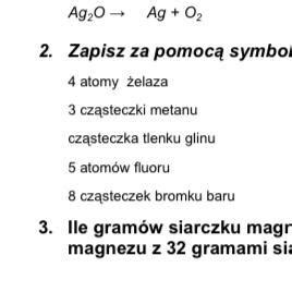 Zapisz za pomocą symboli chemicznych Brainly pl