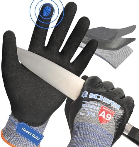 Schwer ANSI A9 Cut Resistant Gloves With Foam Nitrile Coating And ANSI