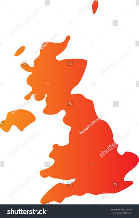 Color Vector Map United Kingdom Illustration Stock Vector Royalty Free