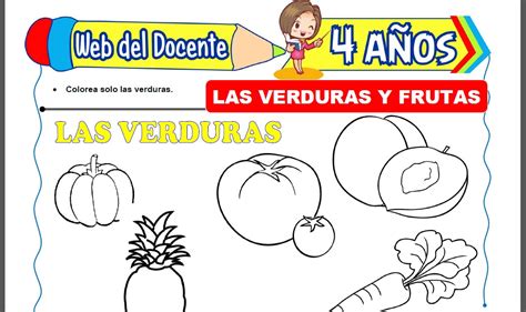 Las Verduras Y Frutas Para Ni Os De A Os Web Del Docente