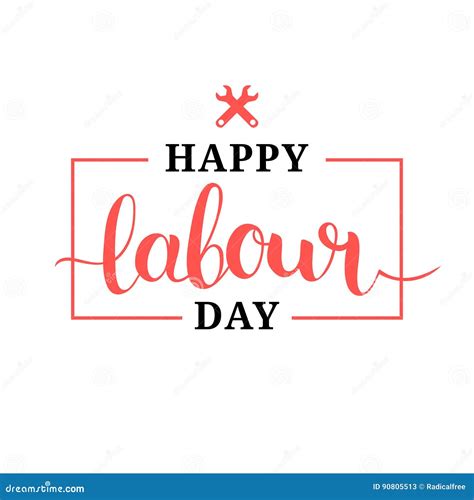 Happy Labour Day Illustration Concept With Wrenches1st Of May Vector