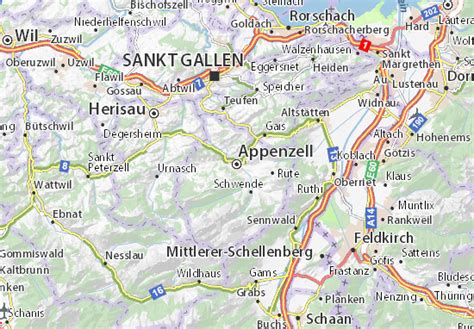 MICHELIN Appenzell map - ViaMichelin