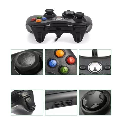 Controle Video Game Xbox 360 Pc Com Fio Joystick Manete X360 Peças E Acessórios De Vídeo Game