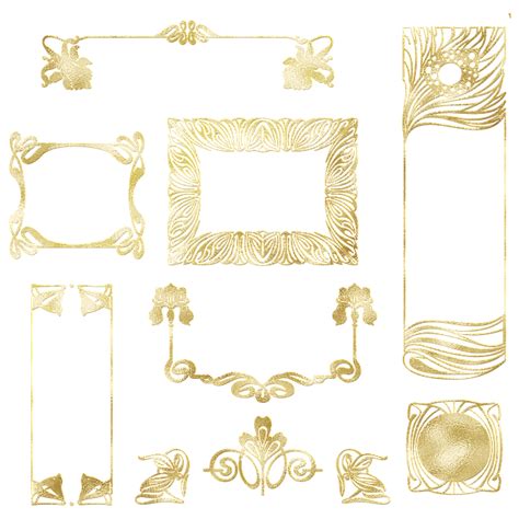 Frames Art Nouveau Gold Foil Free Image On Pixabay