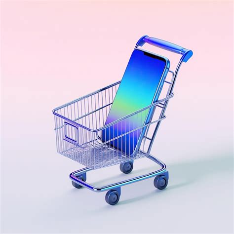 Premium Ai Image Ai Generated Illustration Of Mobile Phone Shopping Cart