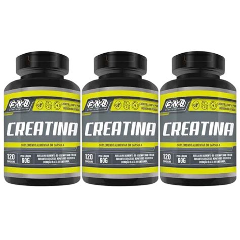 Kit 3 Creatina Monohidratada Pura 120 Capsulas 3000mg FNB Shopee Brasil