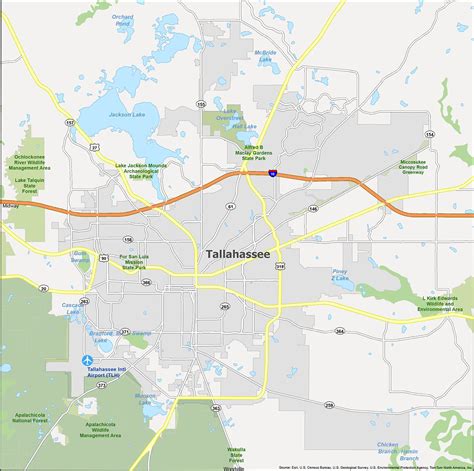 Map Of Tallahassee Area Zarla Kathryne