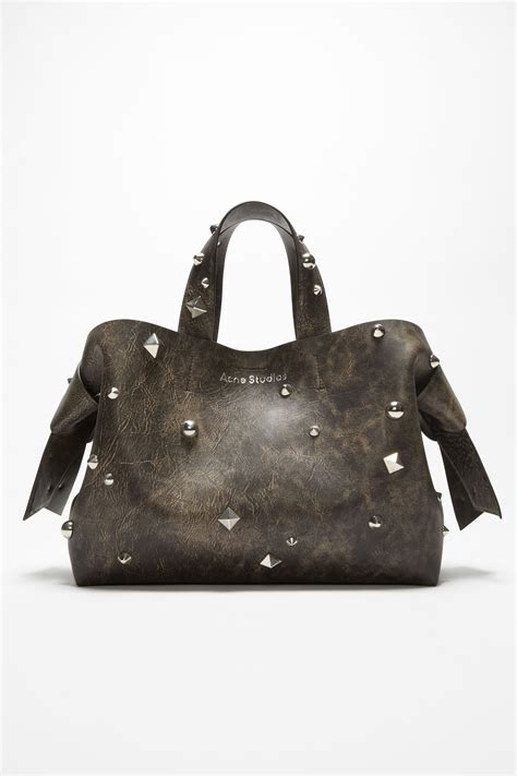 Musubi Midi Tote Dark Brown In 2024 Acne Studios Bag Leather