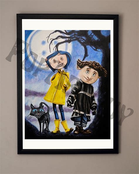 Coraline Art Print, Fan Art, Movie Art, Iconic Movies, Prints From Original Paintings, Unique ...