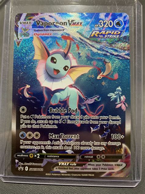 Mavin Pok Mon Tcg Vaporeon Vmax Swsh Black Star Promo Swsh Holo Promo