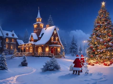 Premium Photo Beautefull Crismas And Santacloss Image Coller Full