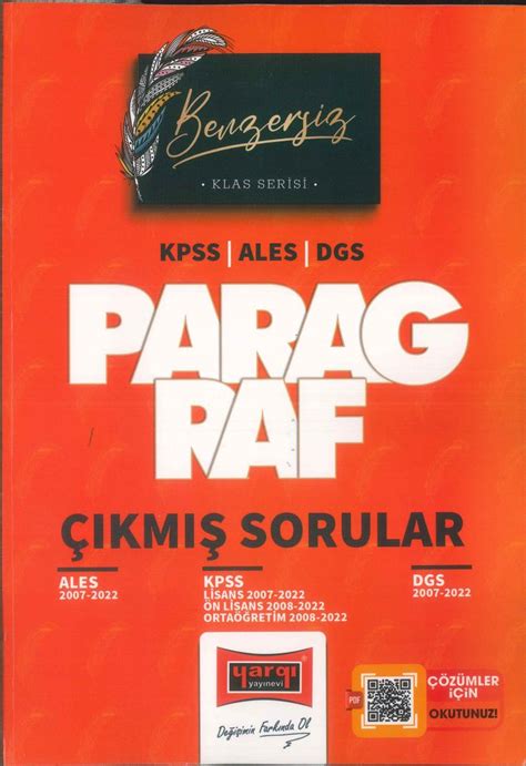 KLAS SERİSİ PARAGRAF ÇIKMIŞ SORULAR ALES KPSS DGS 2007 2022 YARGI