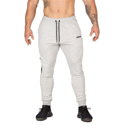 Mens Fusion Gym Pants Polar Grey Workout Training Iron Tanks