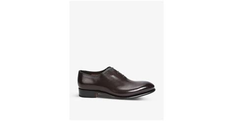 Santoni Carter Wholecut Leather Oxford Shoes In Brown For Men Lyst