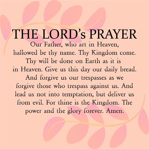 Best The Lord Prayer Printable Artofit