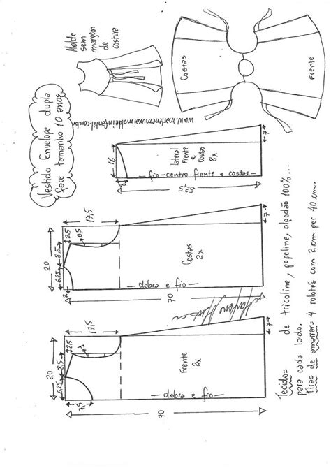 Vestido Envelope Dupla Face Diy Marlene Mukai Molde Infantil