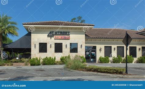 Lake Mary Florida May 27 2019 Downtown 4th Street Restaurant Bar