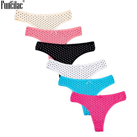 Funcilac Women Sexy Cotton G String Thong Panties Underwear Lingerie