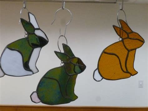 Stained Glass Bunny Rabbit Etsy Faux Stained Glass Glass Rabbit Stained Glass