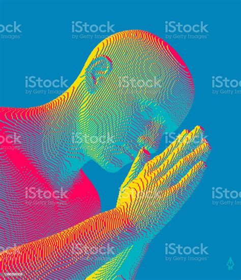 Man Who Prays Hands In Praying Position Prayer To God With Faith And Hope Concept For Religion