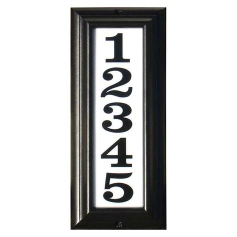 Edgewood Vertical Lighted Address Plaque