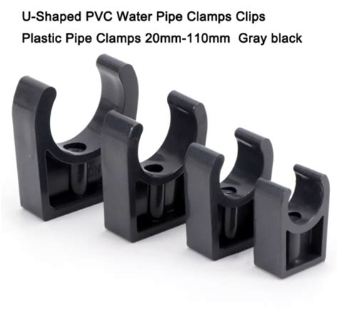 U Shaped PVC Water Pipe Clamps Clips Plastic Pipe Clamps 20mm 110mm