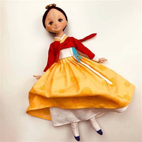 Pdf Doll Sewing Pattern Hanbok Doll 01 Korean Traditional Etsy