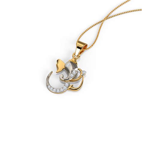 Buy Ganesh Om Diamond Pendant Online Caratlane