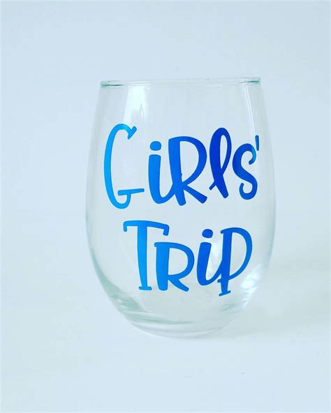 Girls Trip Wine Glasses Personalized Vacation Glasses Custom - Etsy New ...